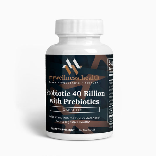 Probiotic 40 Billion CFU with Prebiotics - Natural Digestive Support