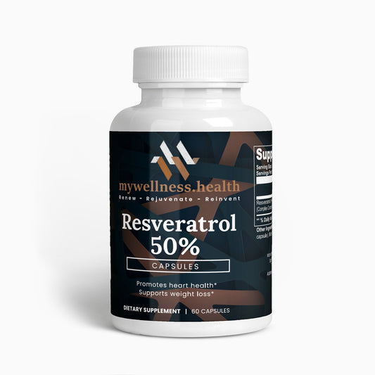 Trans-Resveratrol 50% Supplement - Natural Antioxidant Capsules