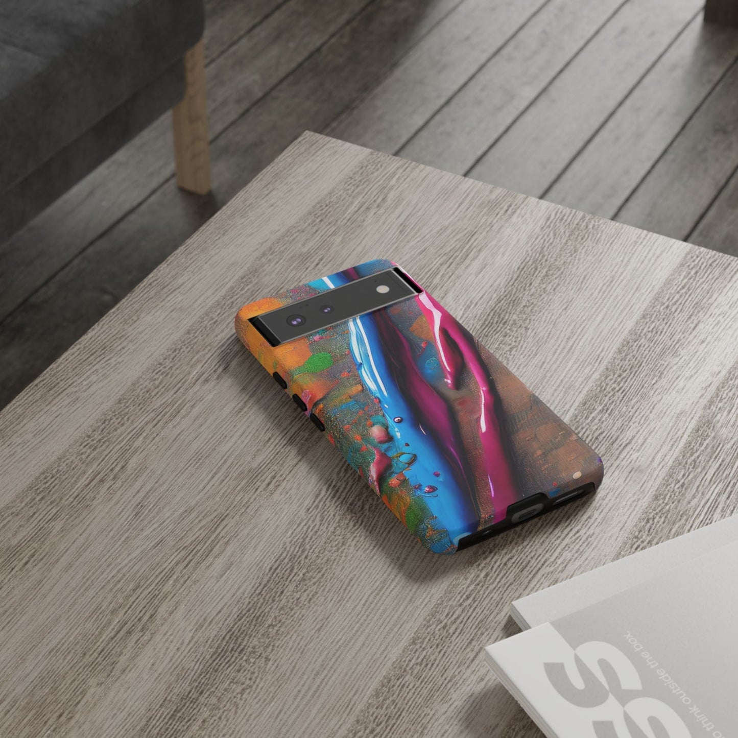 Colorful Artistic Paint Splatter Tough Phone Case