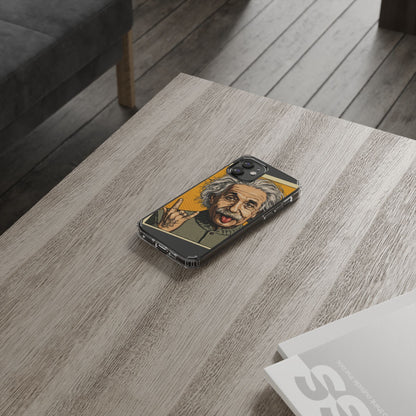 Edgy Einstein Clear Phone Cases