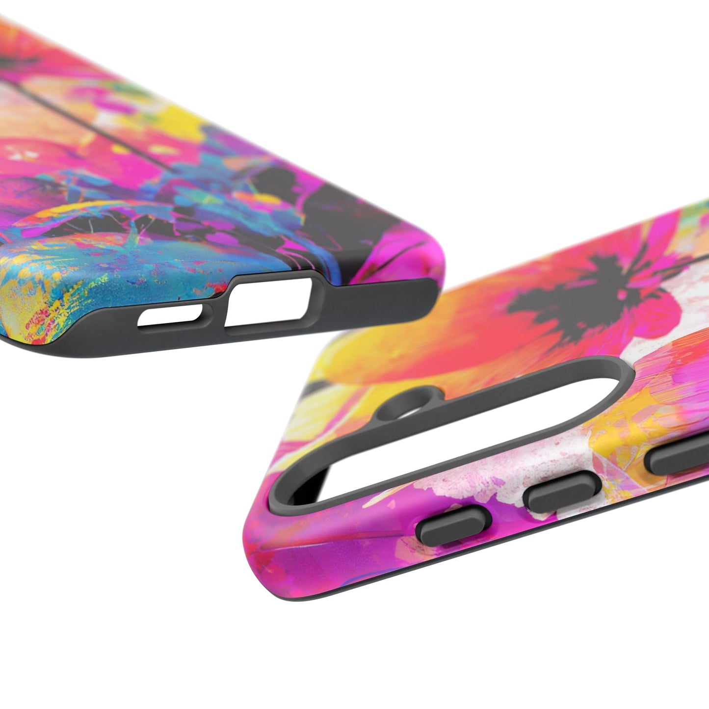 Neon Floral Tough Phone Case