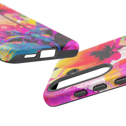 Neon Floral Tough Phone Case