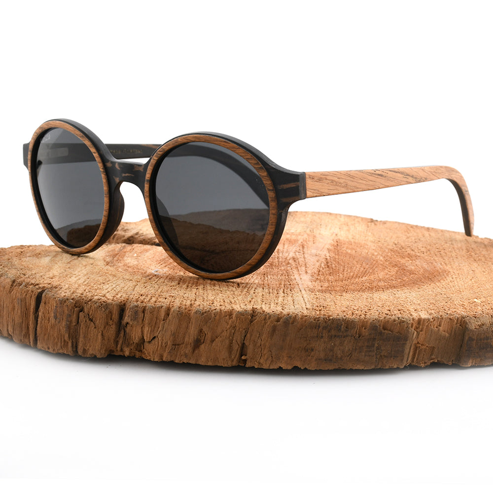 Pepe – Iconic Round Wood Sunglasses