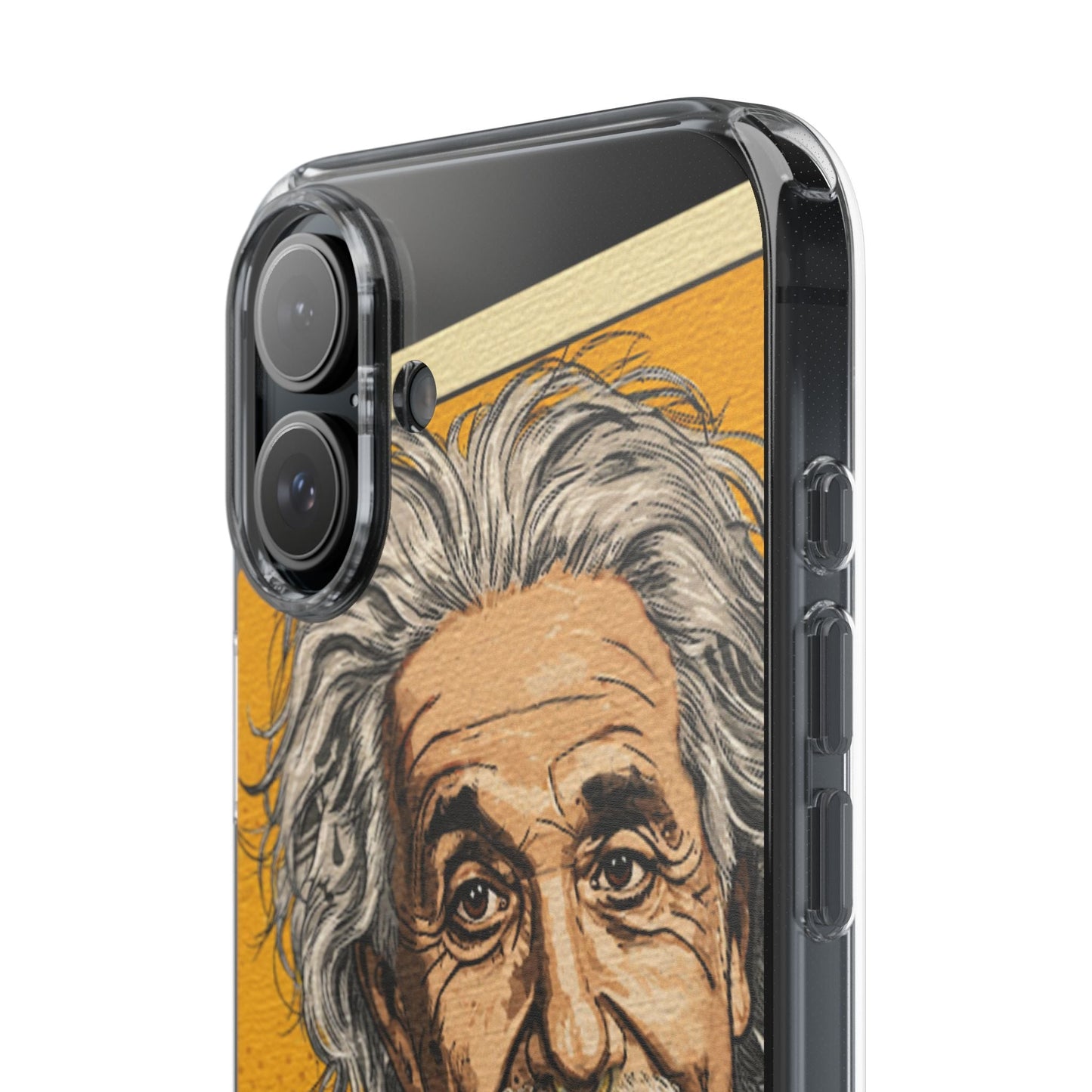 Edgy Einstein Clear Phone Cases