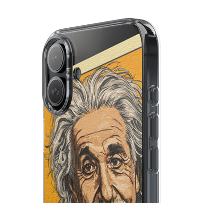 Edgy Einstein Clear Phone Cases
