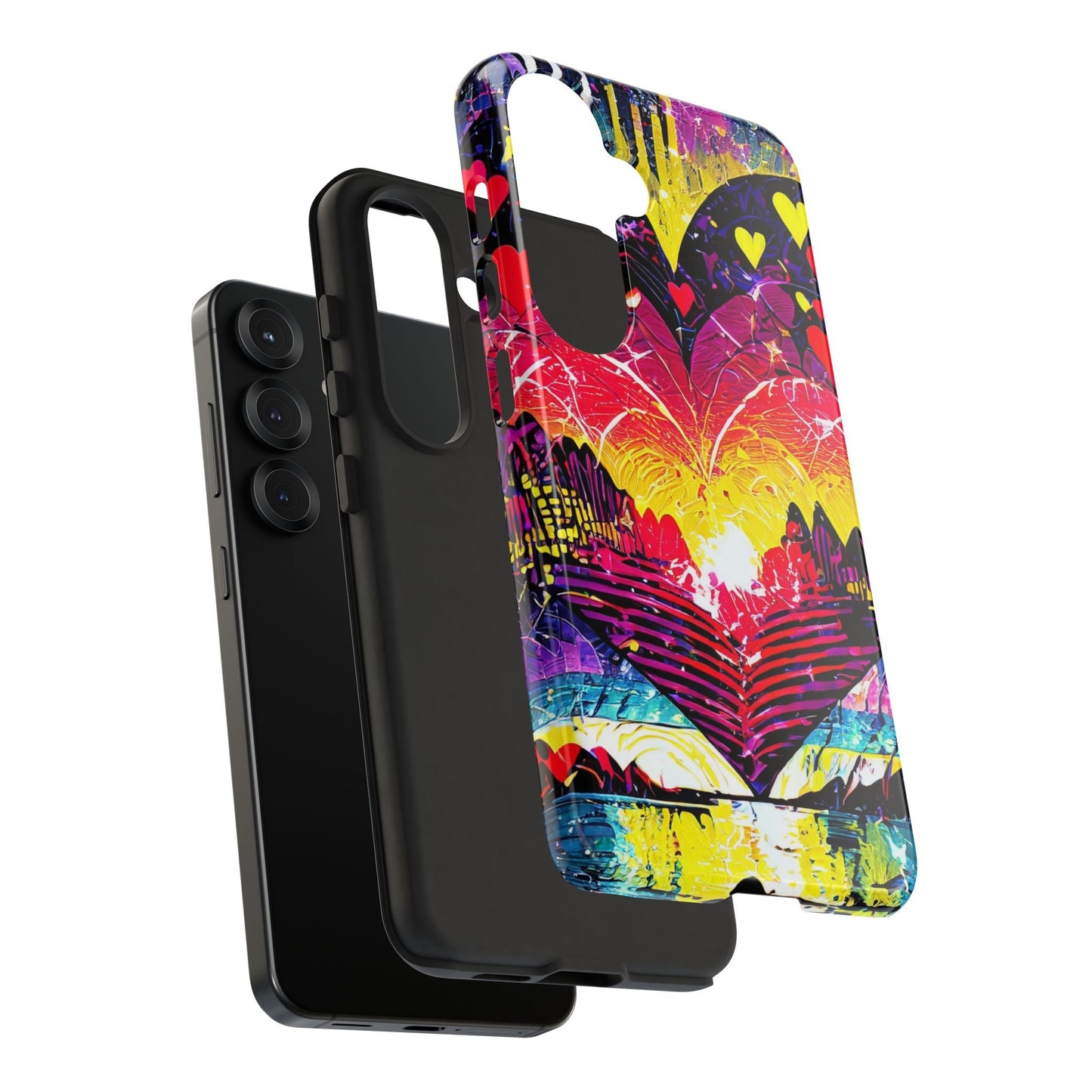 Vibrant Heart Sunset Tough Phone Case