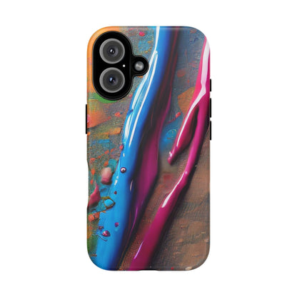 Colorful Artistic Paint Splatter Tough Phone Case