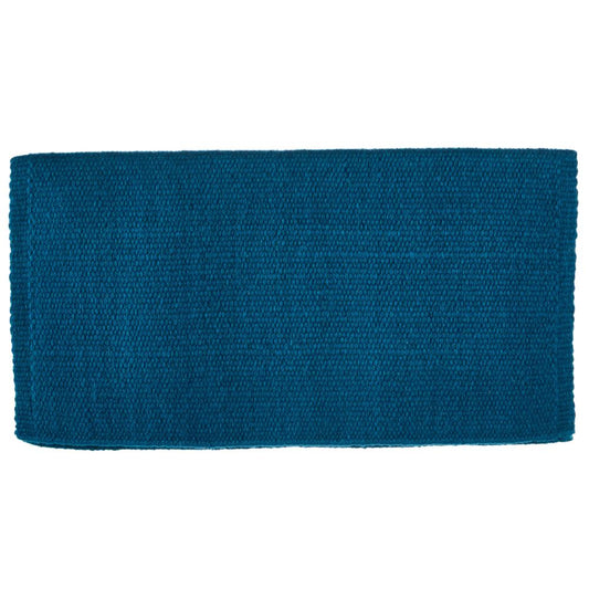 1314C-100 San Juan Solid Ocean Blue 38x34 New Zealand Wool Saddle Blanket