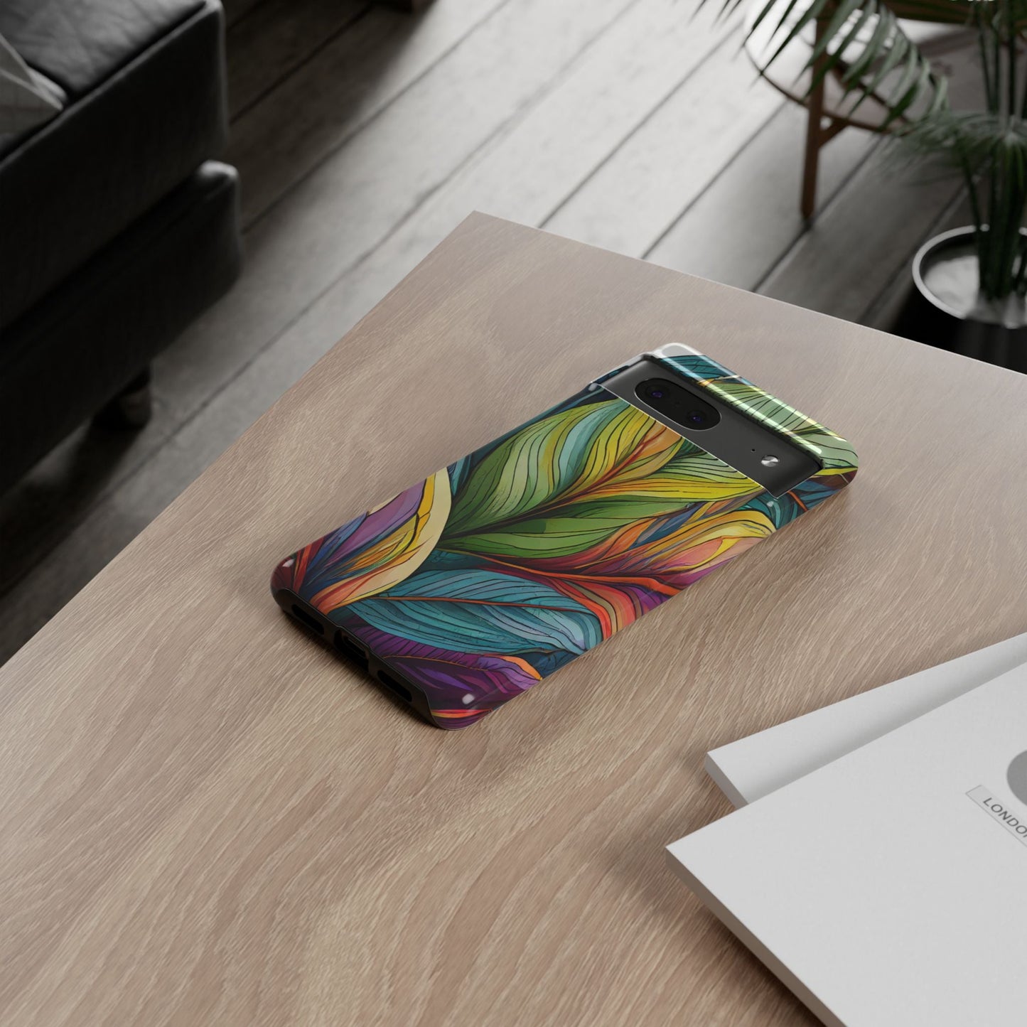 Vibrant Tropical Leaf Tough Phone Case