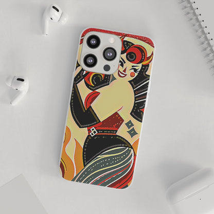 Red & Black Female Devil Flexi Phone Case