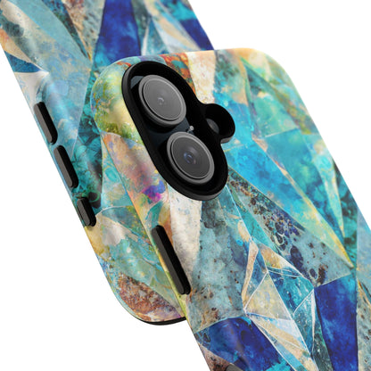 Diamond Blue Abstract Tough Phone Case