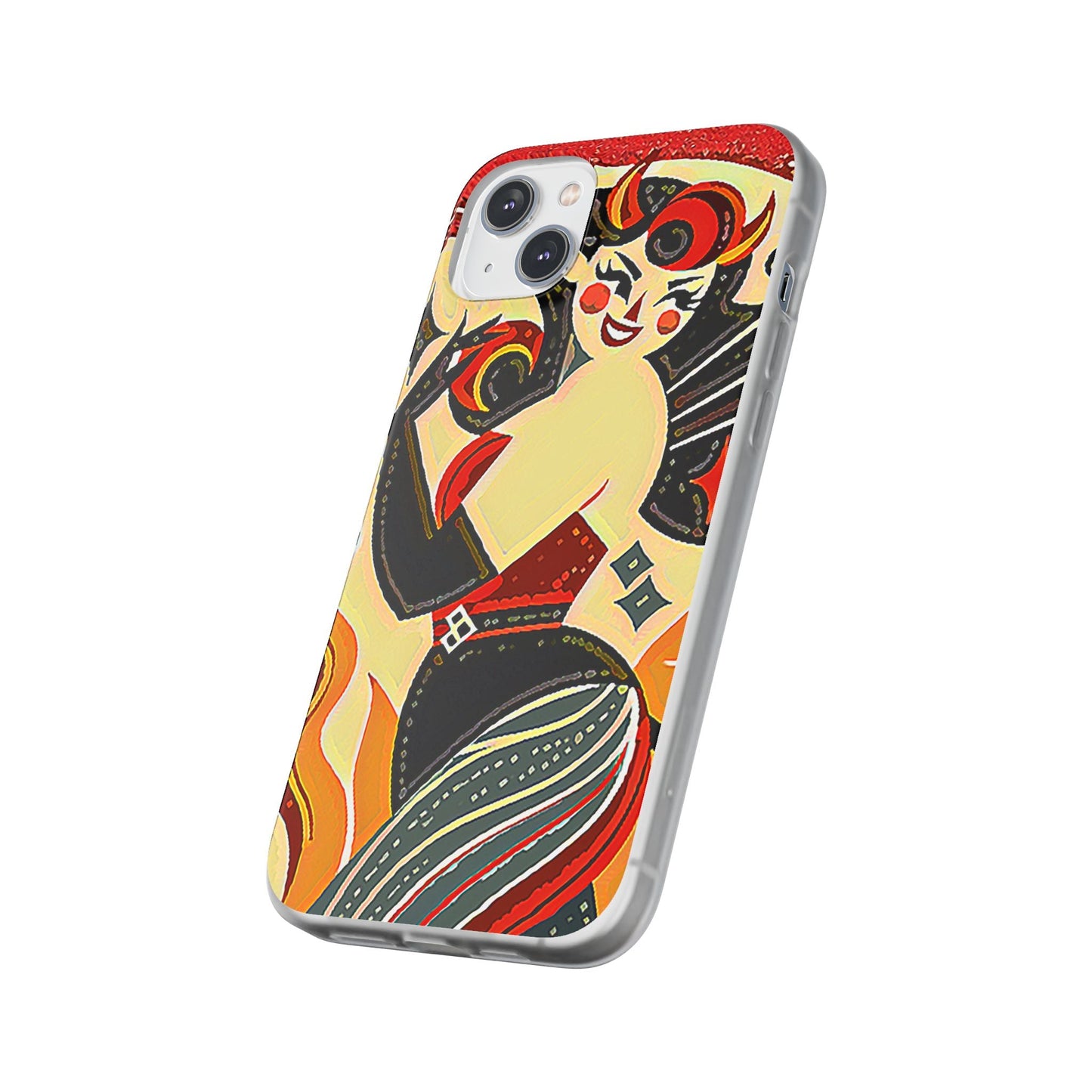 Red & Black Female Devil Flexi Phone Case