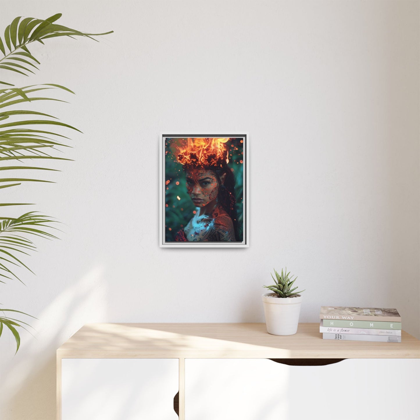 Tūtū Pele Aziza & Fae Matte Canvas Framed