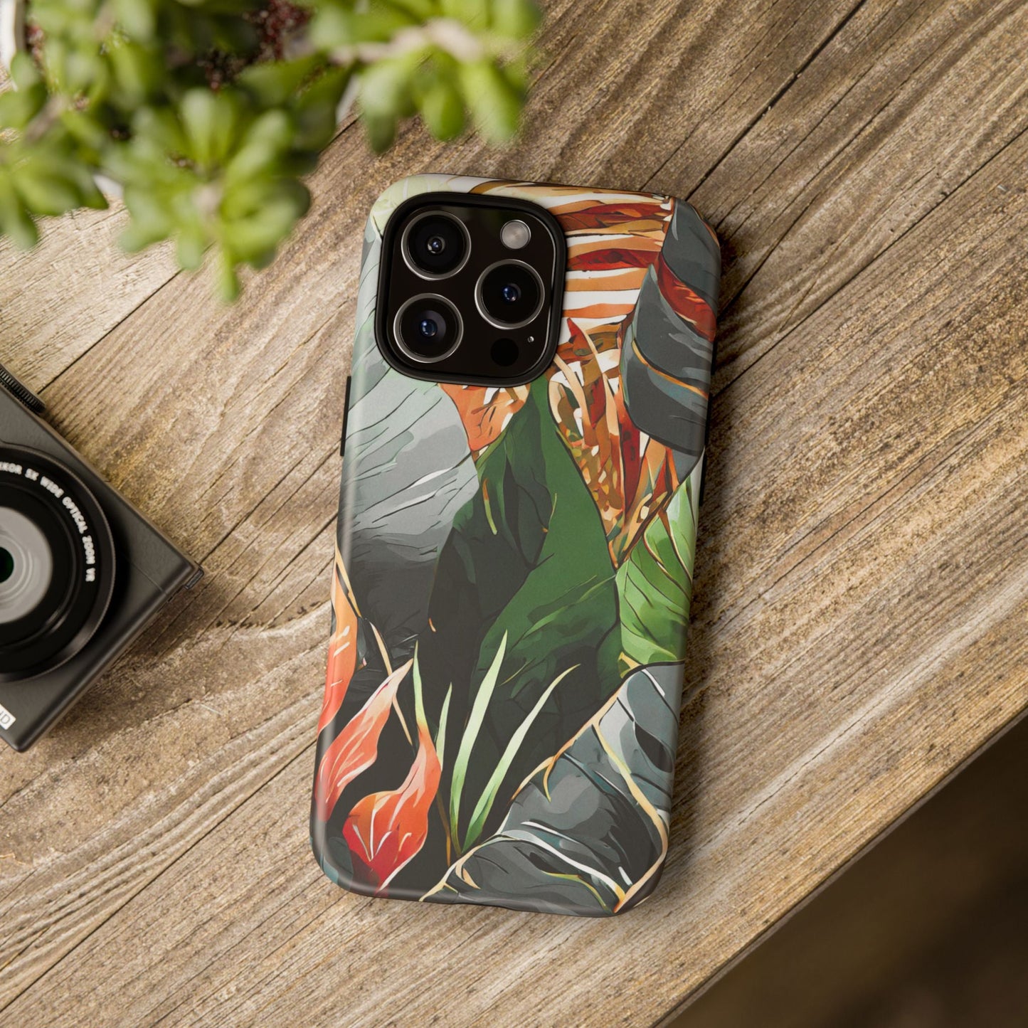 Tropical Leaf Tough Phone Case