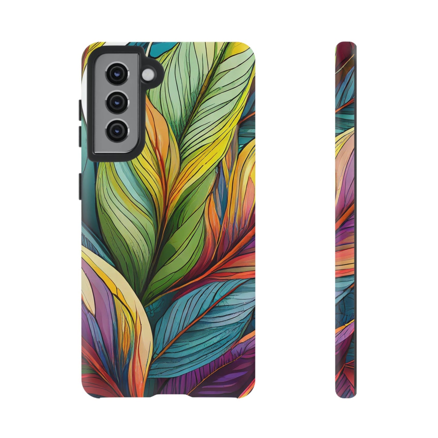Vibrant Tropical Leaf Tough Phone Case