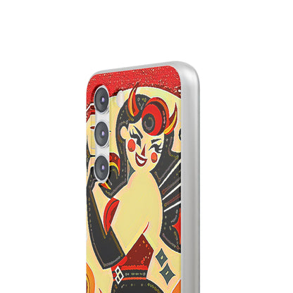 Red & Black Female Devil Flexi Phone Case
