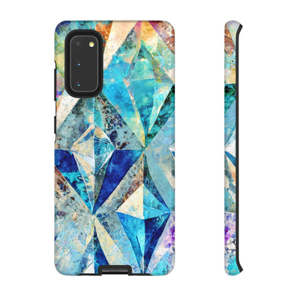 Diamond Blue Abstract Tough Phone Case
