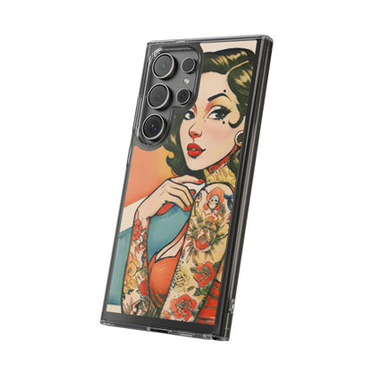 Retro Pin Up Clear Phone Case