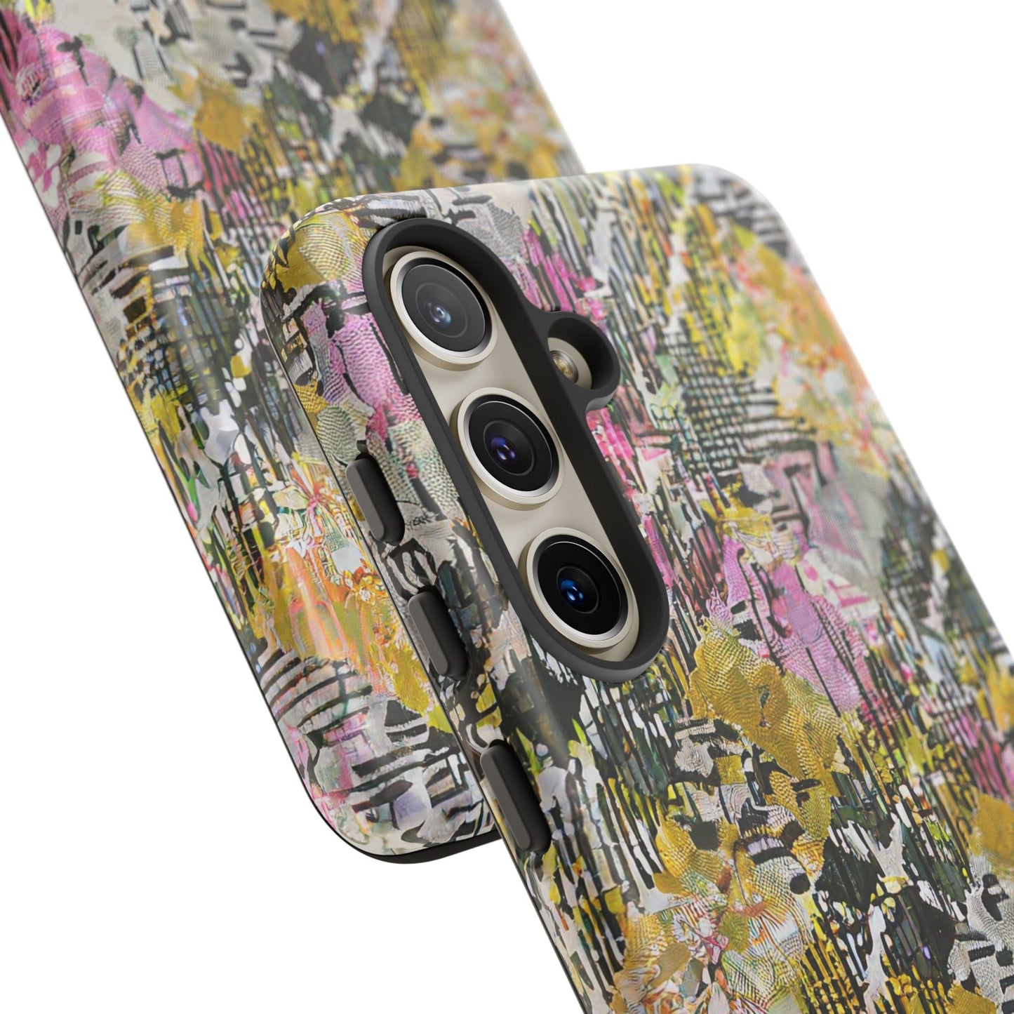 Purple Plaid Floral Artistic Tough Phone Case