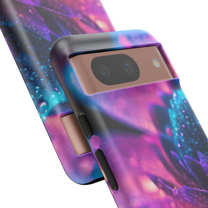 Vibrant Blue And Purple Flower Tough Phone Case