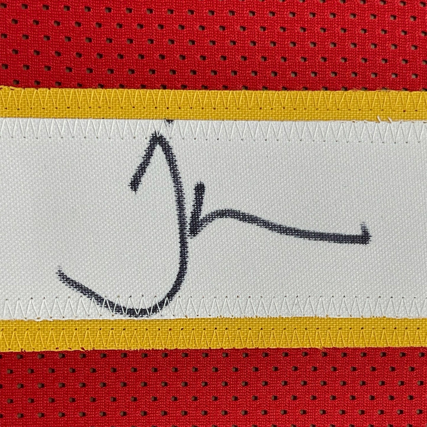 Framed Autographed/Signed Tyreek Hill 35x39 Kansas City Red Football Jersey JSA COA
