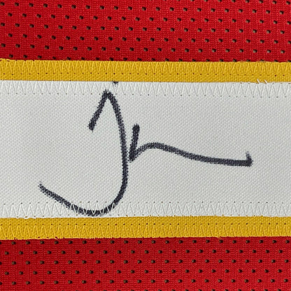 Framed Autographed/Signed Tyreek Hill 35x39 Kansas City Red Football Jersey JSA COA