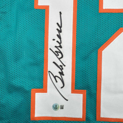 Autographed/Signed Bob Griese Miami Teal Football Jersey JSA COA