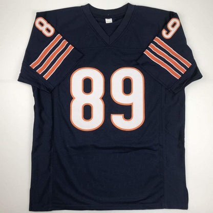 Autographed/Signed Mike Ditka Chicago Blue Football Jersey JSA COA