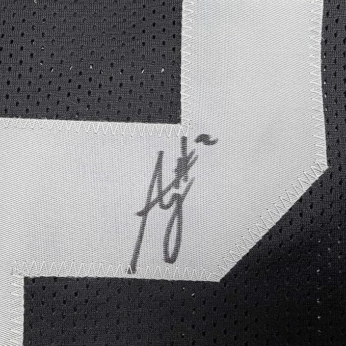 Framed Autographed/Signed Ashton Jeanty 35x39 Oakland Black Football Jersey Beckett BAS COA