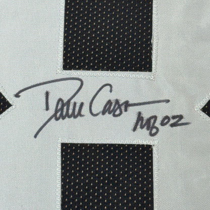 Framed Autographed/Signed Dave Casper 35x39 HOF 02 Oakland Las Vegas Black Football Jersey Beckett BAS COA