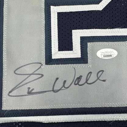 Framed Autographed/Signed Everson Walls 35x39 Dallas Blue Football Jersey JSA COA