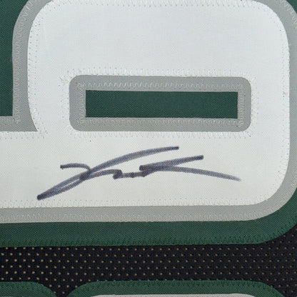 Framed Autographed/Signed Jalen Carter 35x39 Philadelphia Black Football Jersey Beckett BAS COA