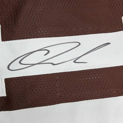 Framed Autographed/Signed Quinshon Judkins 35x39 Cleveland Football Brown Jersey Beckett BAS COA