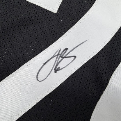 Autographed/Signed Le'Veon LeVeon Bell Pittsburgh Black Football Jersey Beckett BAS COA