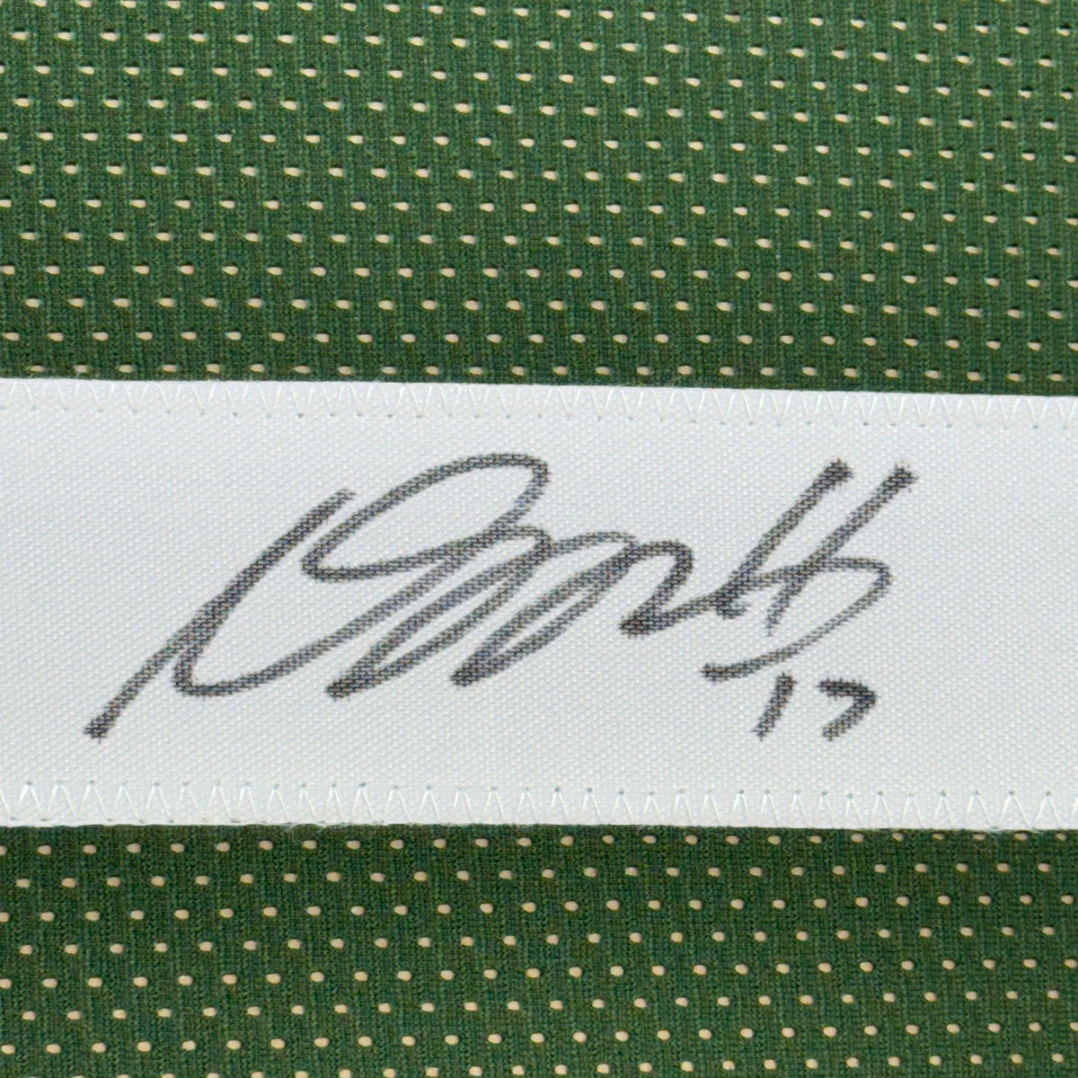Framed Autographed/Signed Davante Adams 35x39 Green Bay Green Football Jersey JSA COA