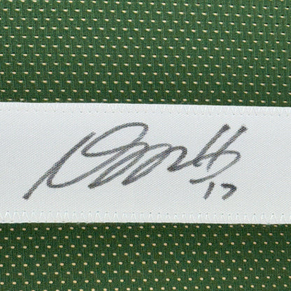 Framed Autographed/Signed Davante Adams 35x39 Green Bay Green Football Jersey JSA COA