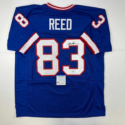 Autographed/Signed Andre Reed Buffalo Blue Football Jersey PSA/DNA COA