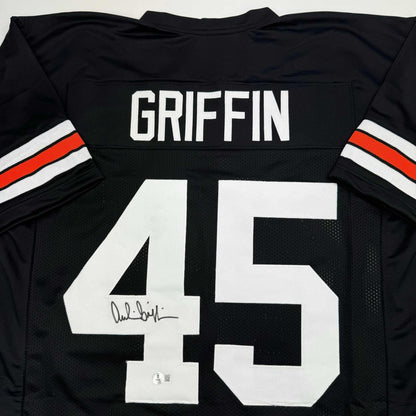 Autographed/Signed Archie Griffin Cincinnati Black Football Jersey Beckett BAS COA