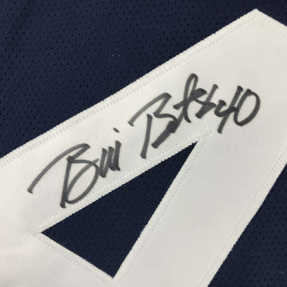 Autographed/Signed Bill Bates Dallas Thanksgiving Day Football Jersey PSA/DNA COA