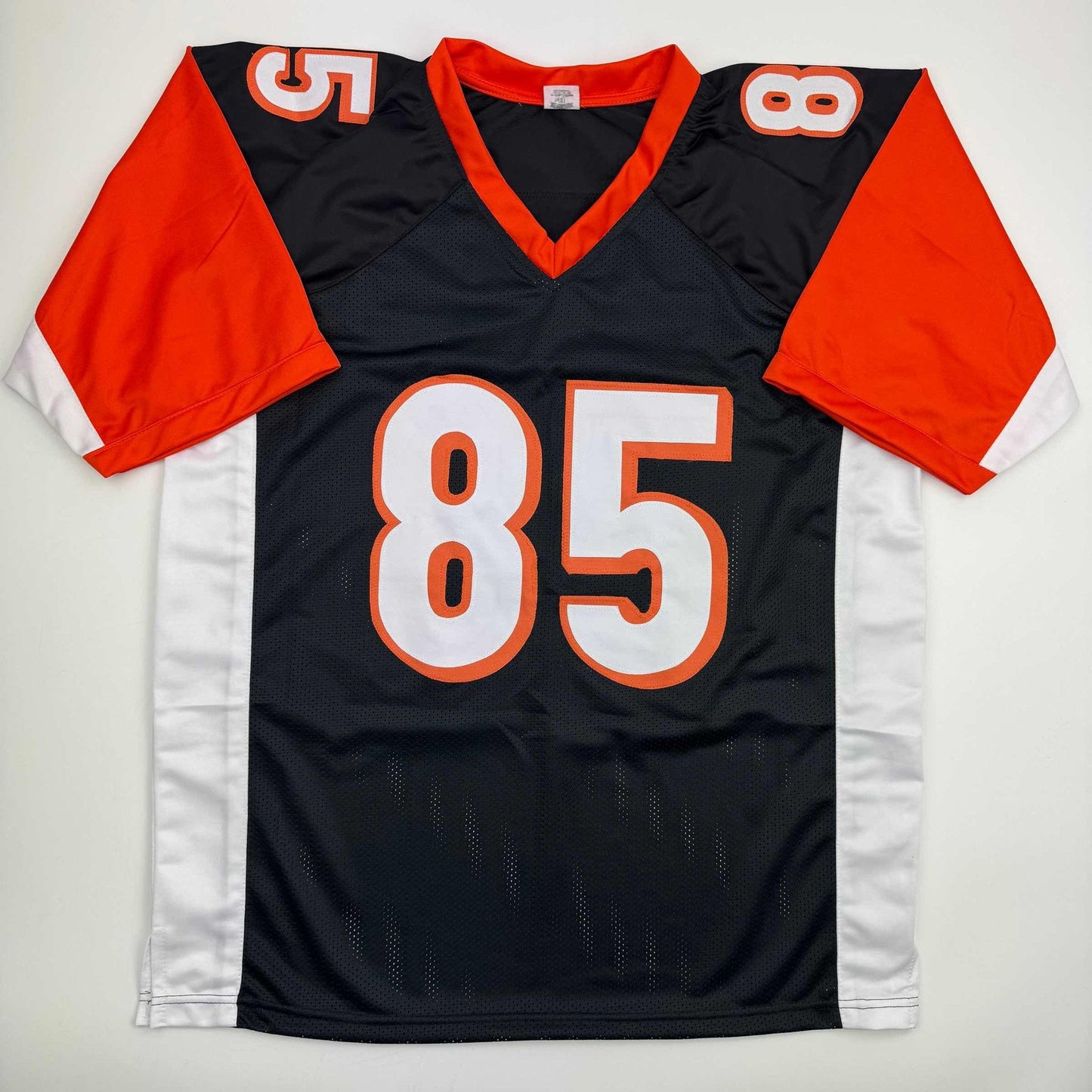 Autographed/Signed Chad Ochocinco (Johnson) Cincinnati Black Football Jersey Beckett BAS COA