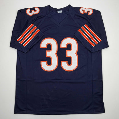 Autographed/Signed Charles Tillman Peanut Chicago Blue Football Jersey Beckett BAS COA
