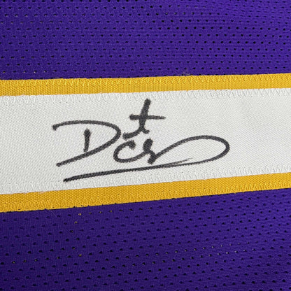 Autographed/Signed Daunte Culpepper Minnesota Purple Football Jersey Beckett BAS COA