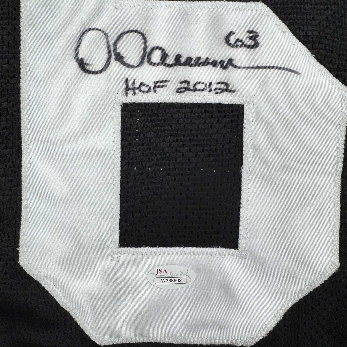 Autographed/Signed Dermontti Dawson HOF 12 Pittsburgh Black Football Jersey JSA COA