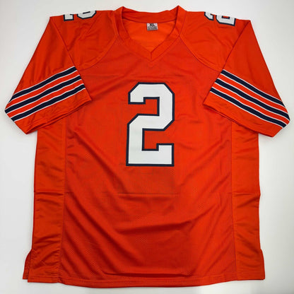 Autographed/Signed D.J. DJ Moore Chicago Retro Orange Football Jersey Beckett JSA COA