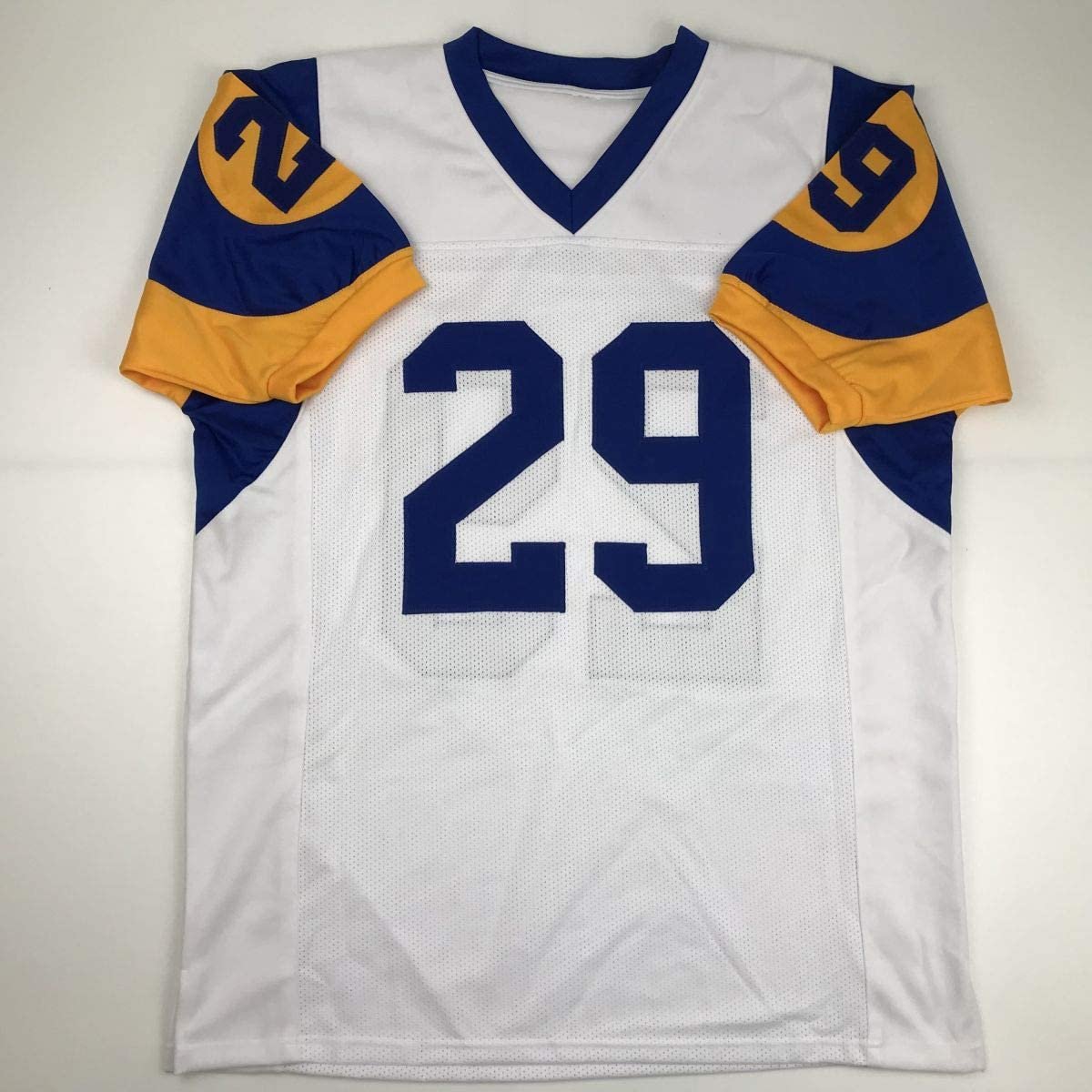 Autographed/Signed Eric Dickerson HOF 99 Los Angeles LA White Football Jersey JSA COA