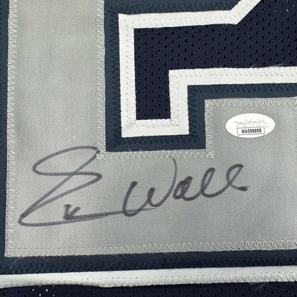 Autographed/Signed Everson Walls Dallas Blue Football Jersey JSA COA