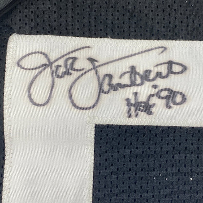 Autographed/Signed Jack Lambert HOF 90 Pittsburgh Black Football Jersey JSA COA