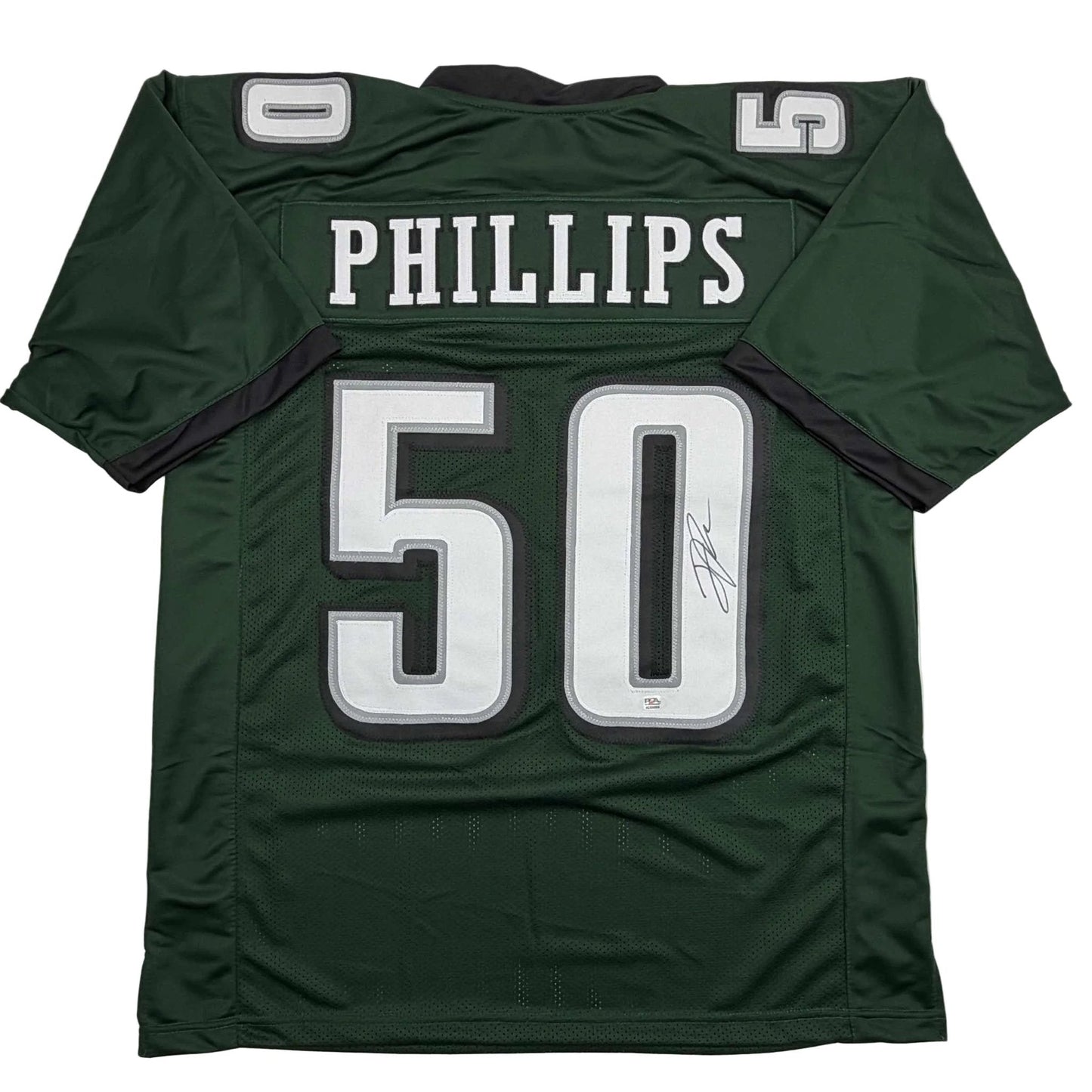 Autographed/Signed Jaelan Phillips Philadelphia Midnight Green Football Jersey PSA/DNA COA