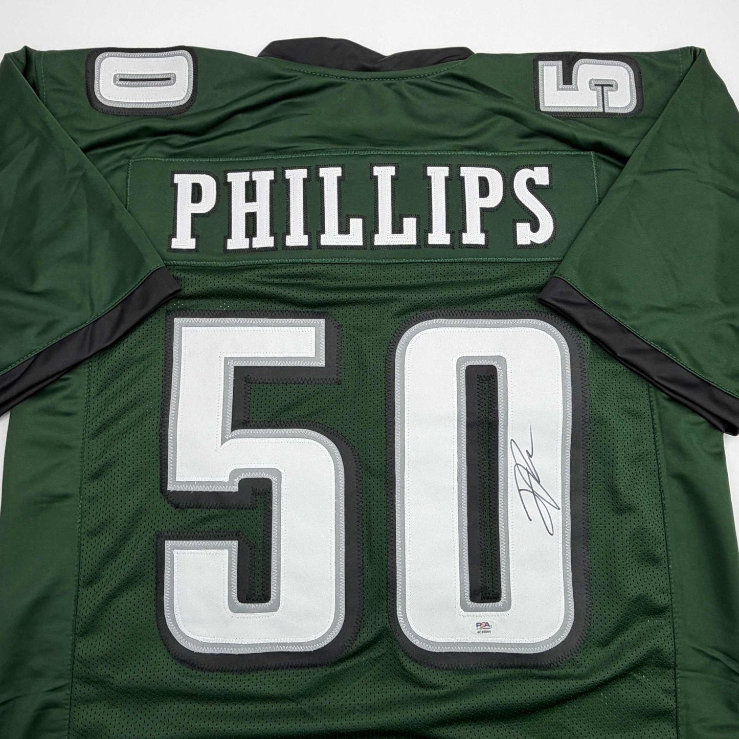 Autographed/Signed Jaelan Phillips Philadelphia Midnight Green Football Jersey PSA/DNA COA