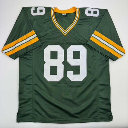 Autographed/Signed James Jones Green Bay Green Football Jersey JSA COA